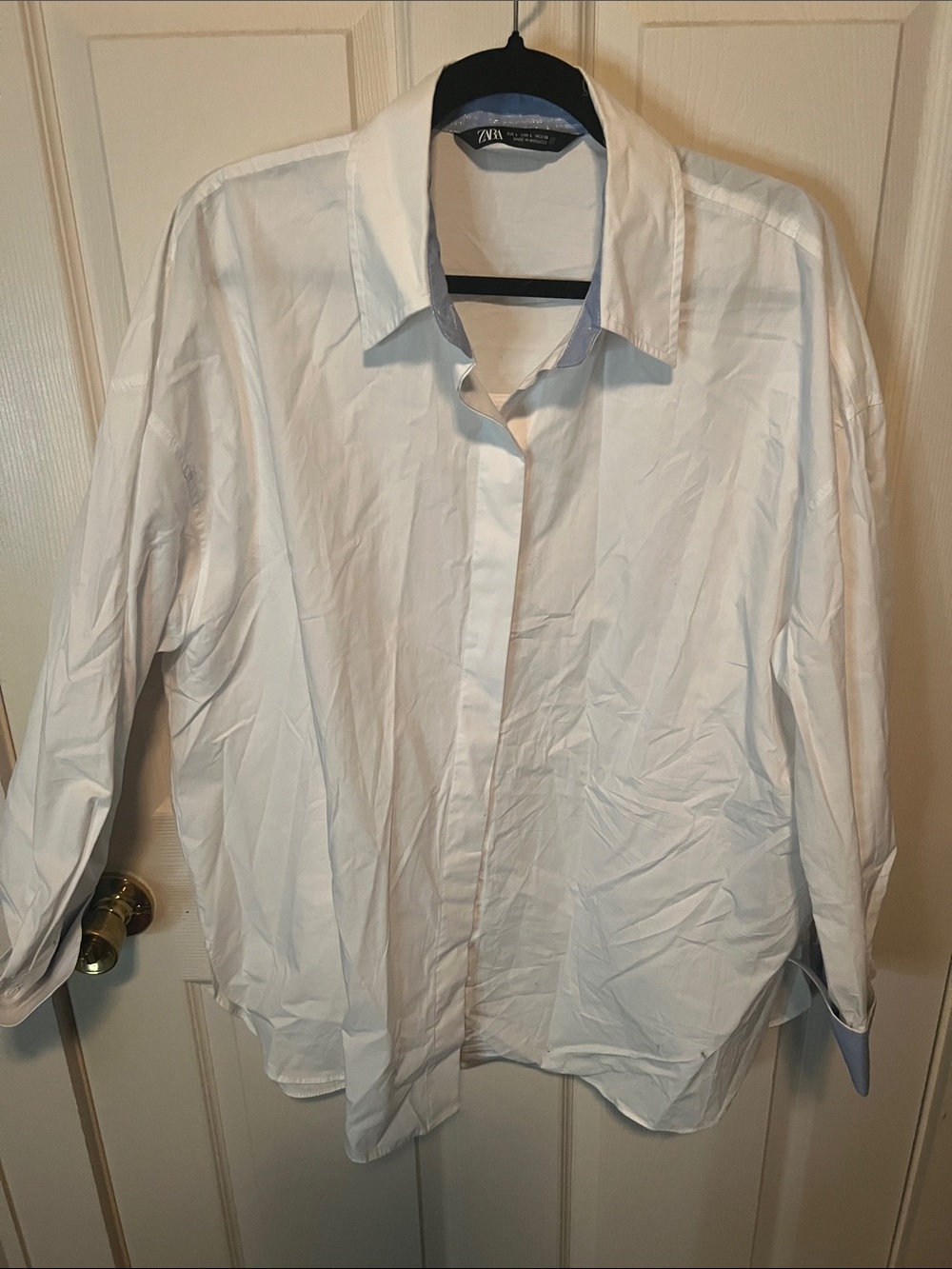 Zara Oversized White Button-Down Women’s Shirt